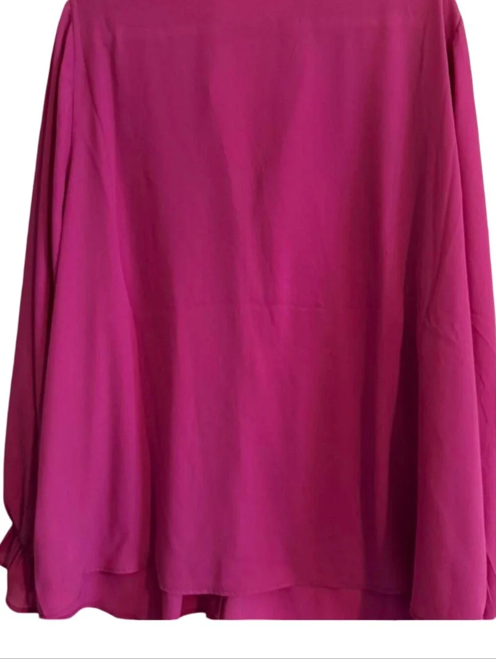 torrid Georgette Button-Down Raspberry Lantern Sleeve Shirt Blouse Plus Size 2X